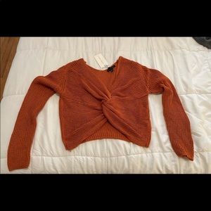 NWT Burnt Orange Crop Sweater